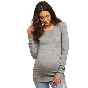 Motherhood Maternity Gray Crew Neck Sweater